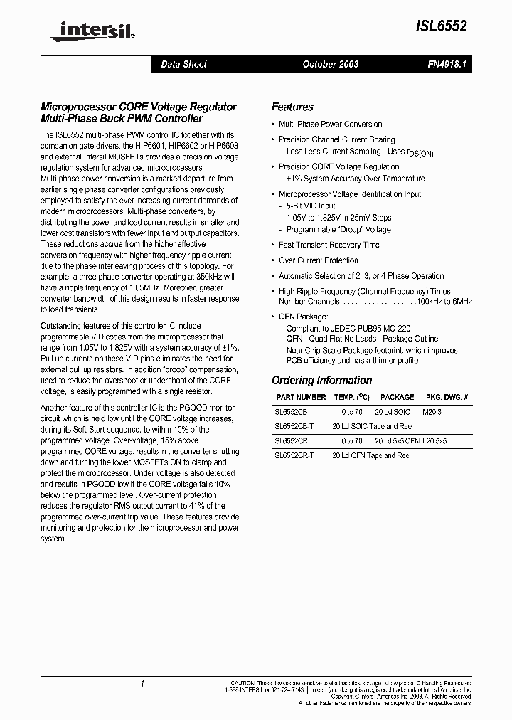 ISL6552CB_277083.PDF Datasheet