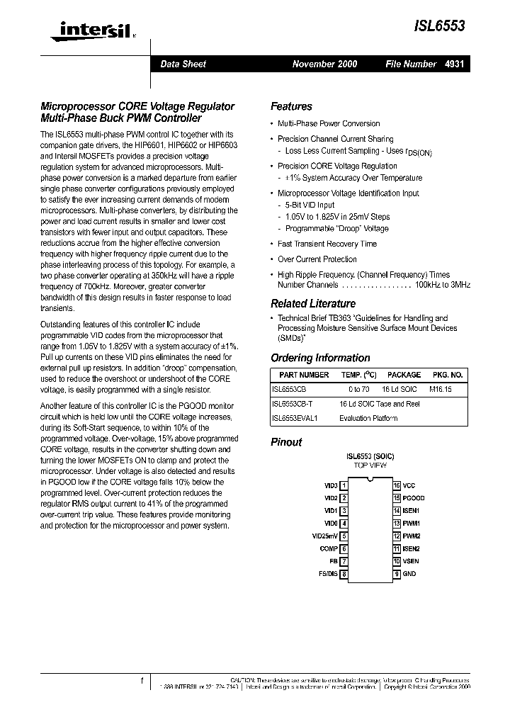 ISL6553_277114.PDF Datasheet