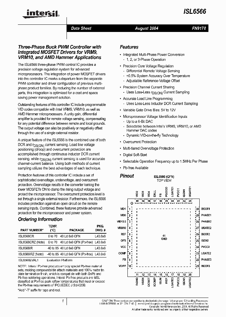 ISL6566CR_257420.PDF Datasheet