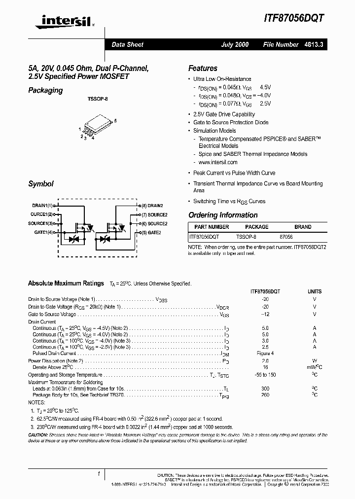 ITF87056DQT_294352.PDF Datasheet