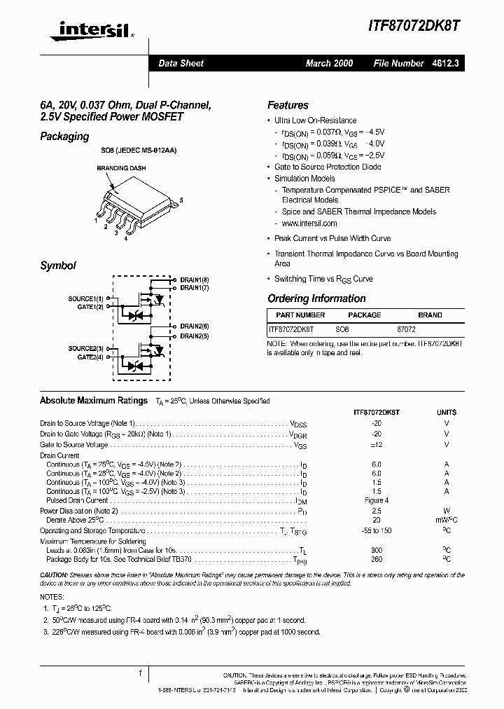 ITF87072DK8T_299710.PDF Datasheet