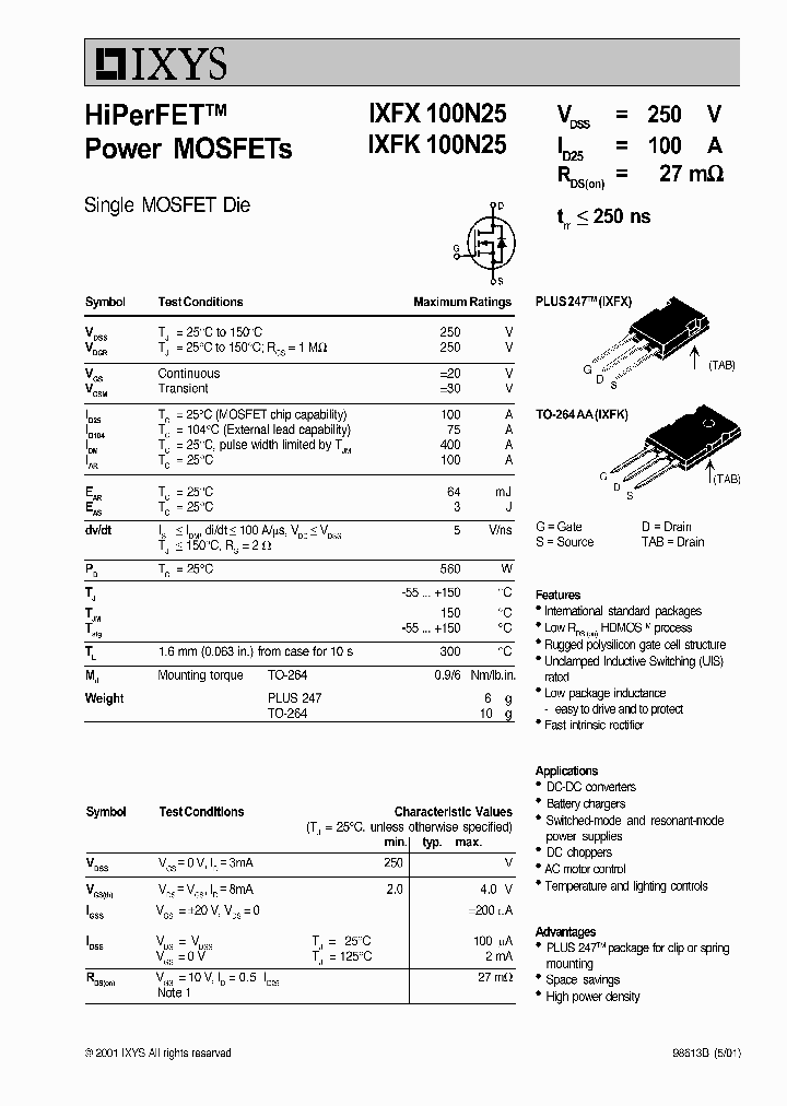 IXFK100N25_239886.PDF Datasheet