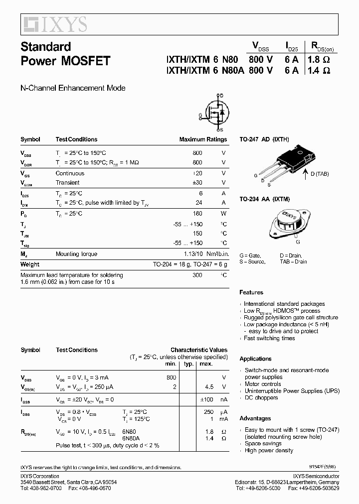 IXTH6N80_239960.PDF Datasheet
