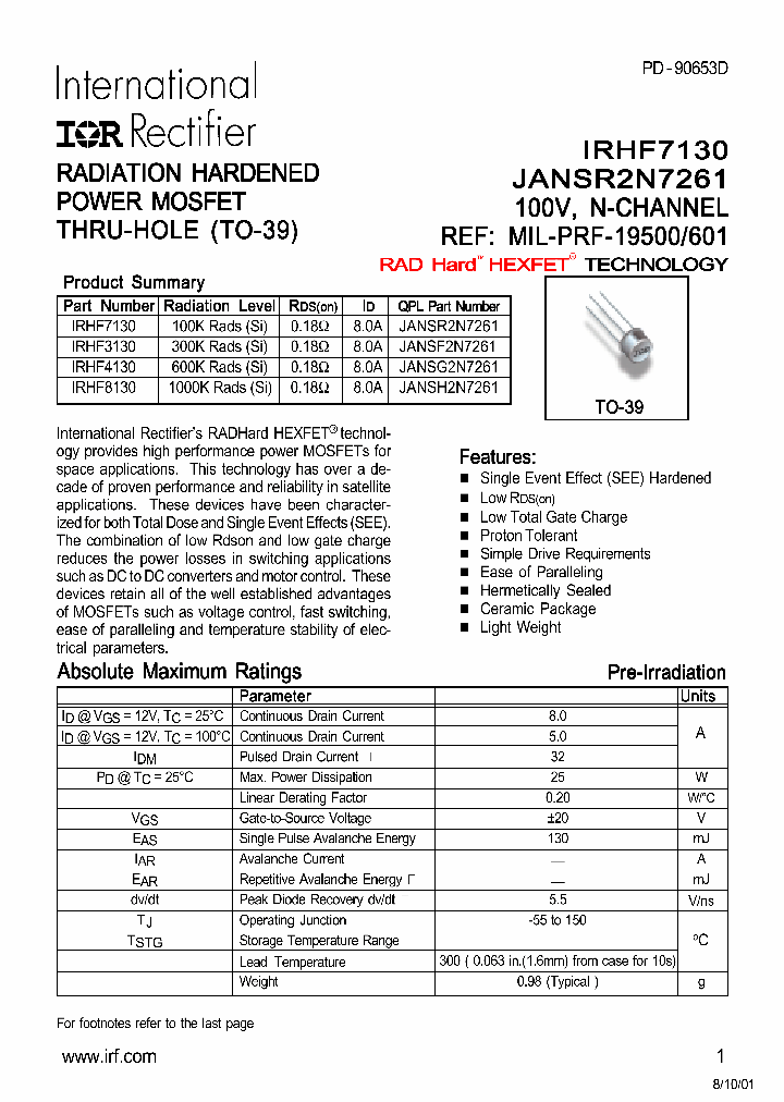 JANSR2N7261_268585.PDF Datasheet