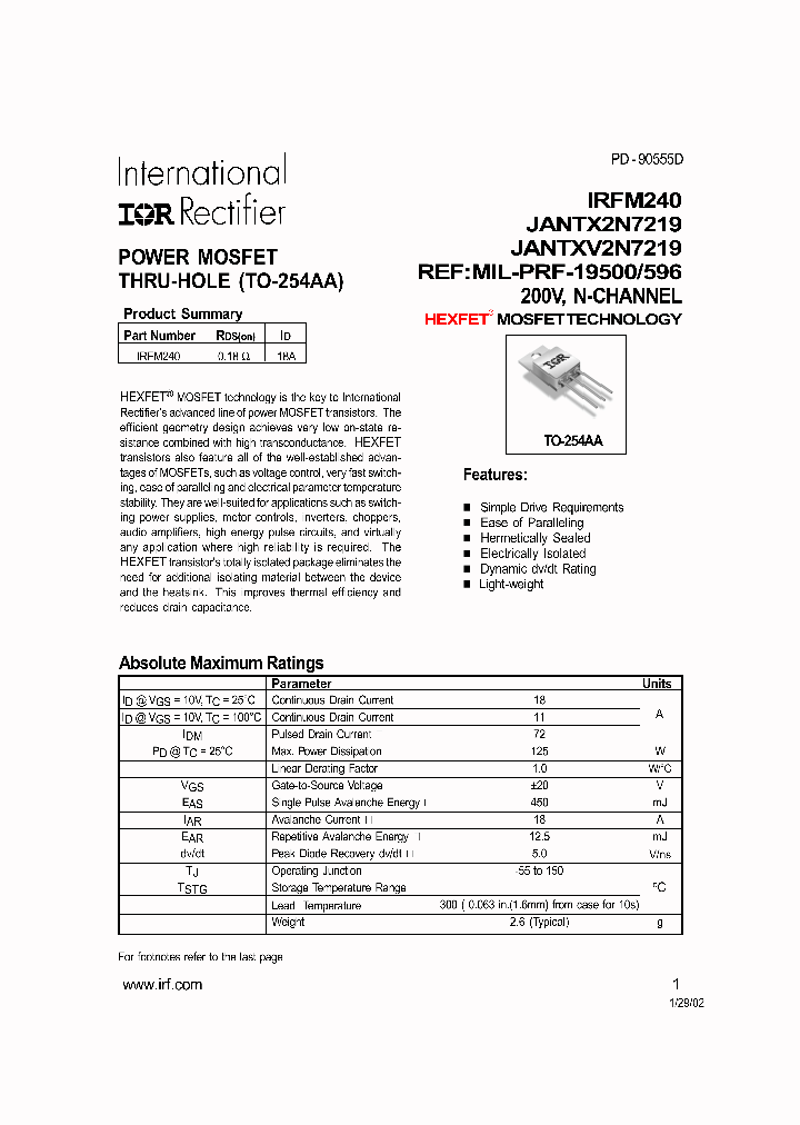 JANTXV2N7219_280251.PDF Datasheet