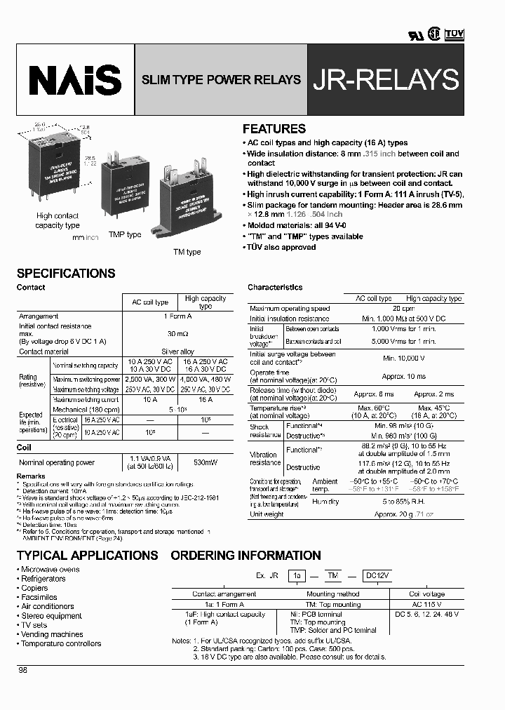 JR1AF-TMP-DC12VNBSP_281409.PDF Datasheet