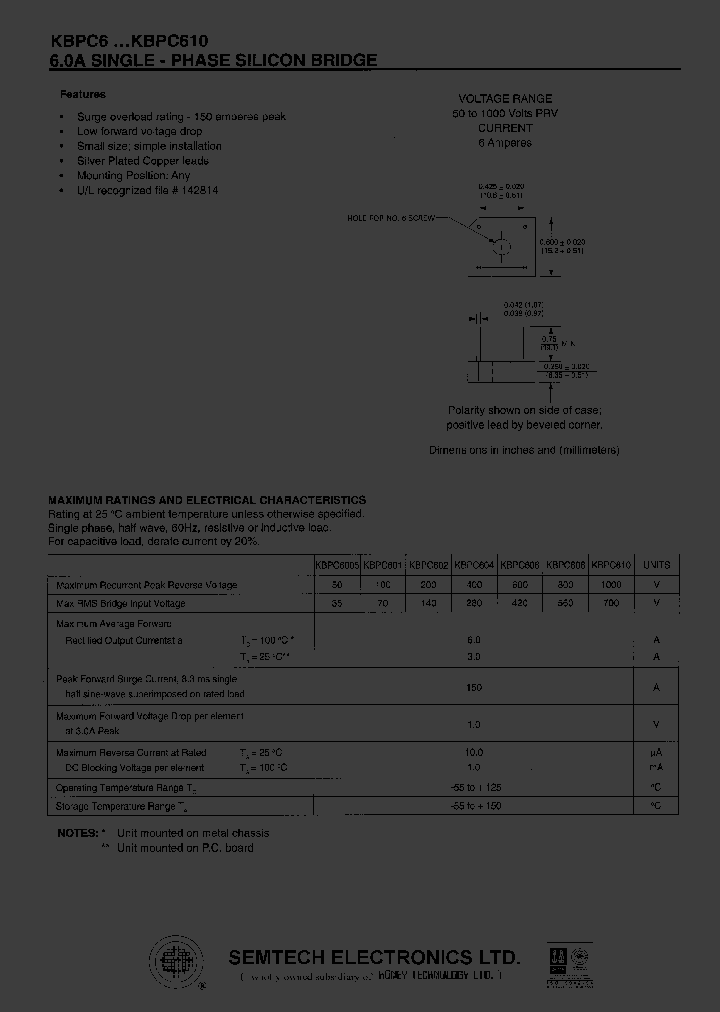KBPC606_273070.PDF Datasheet