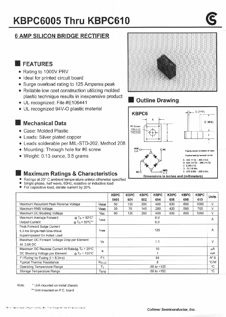 KBPC610_257128.PDF Datasheet