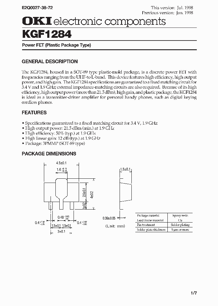 KGF1284_292877.PDF Datasheet