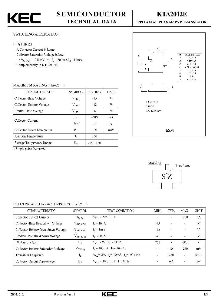 KTA2012_205922.PDF Datasheet
