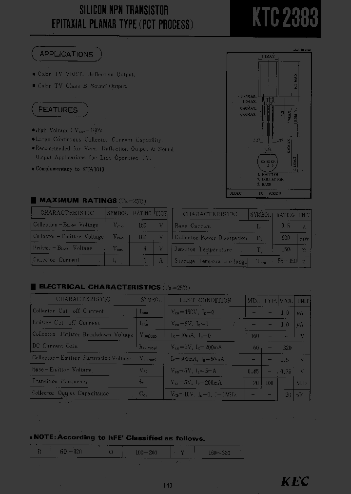 KTC2383_304031.PDF Datasheet