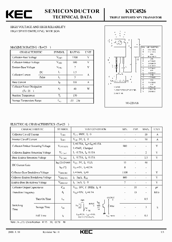 KTC4526_255707.PDF Datasheet