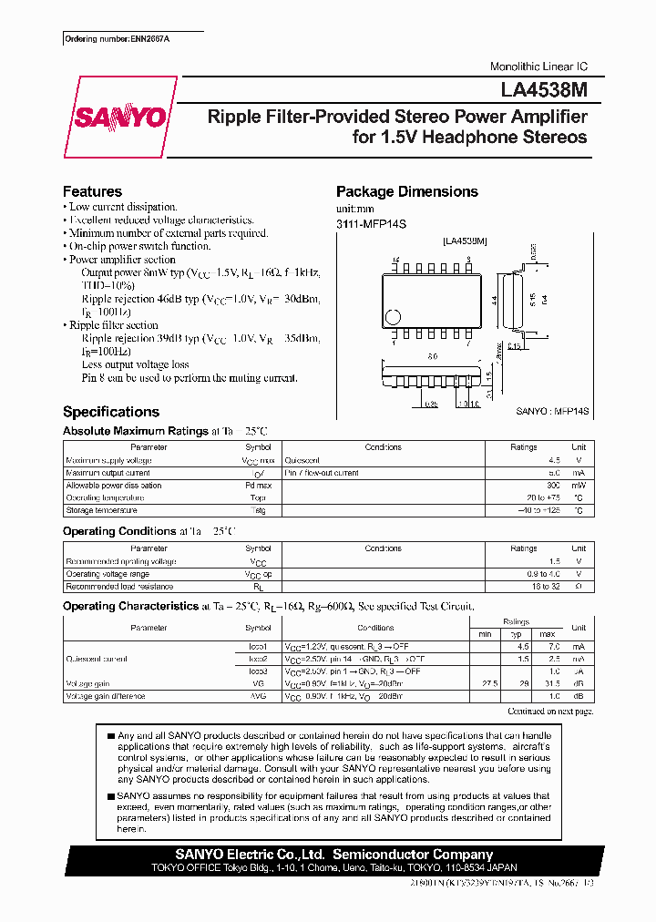 LA4538M_280301.PDF Datasheet