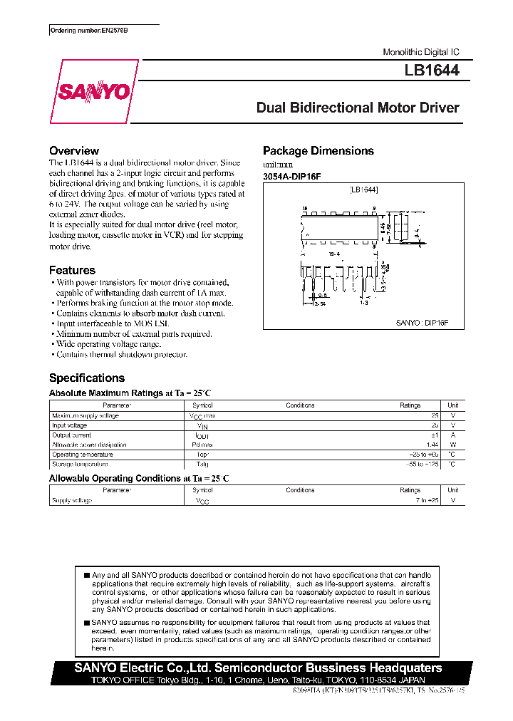 LB1644_290374.PDF Datasheet
