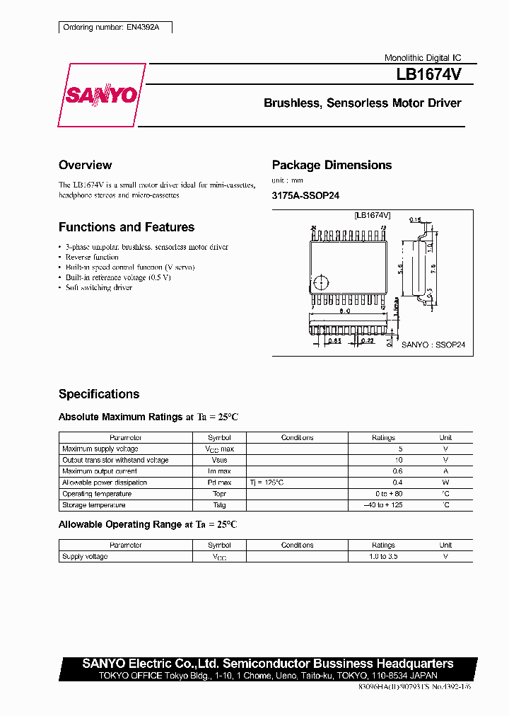 LB1674V_295762.PDF Datasheet