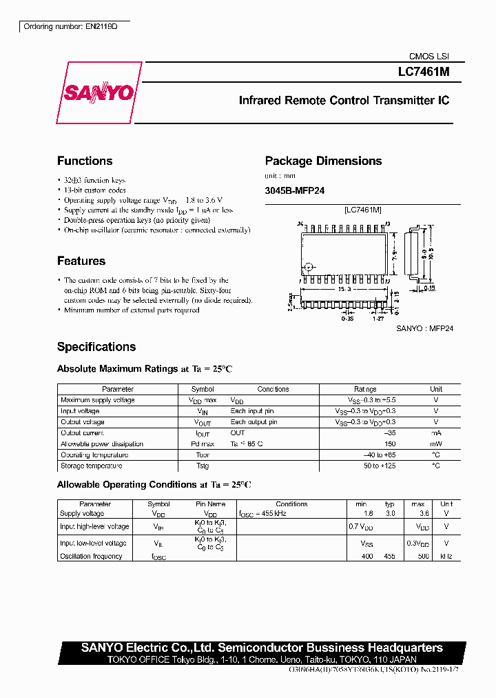 LC7461_137443.PDF Datasheet