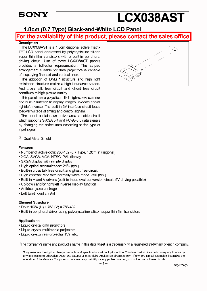 LCX038AST_207272.PDF Datasheet