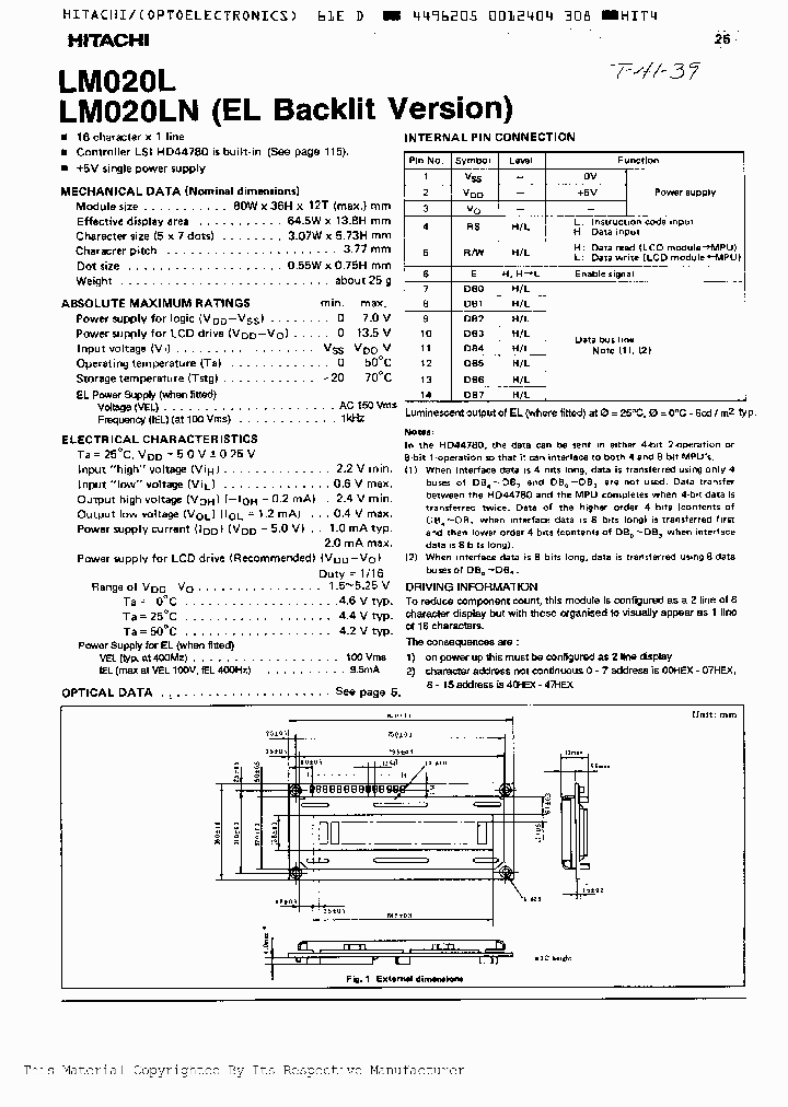 LM020LN_274547.PDF Datasheet