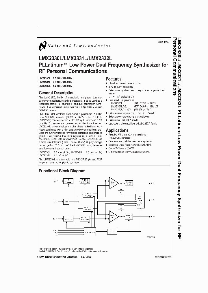 LMX2331LTM_268617.PDF Datasheet