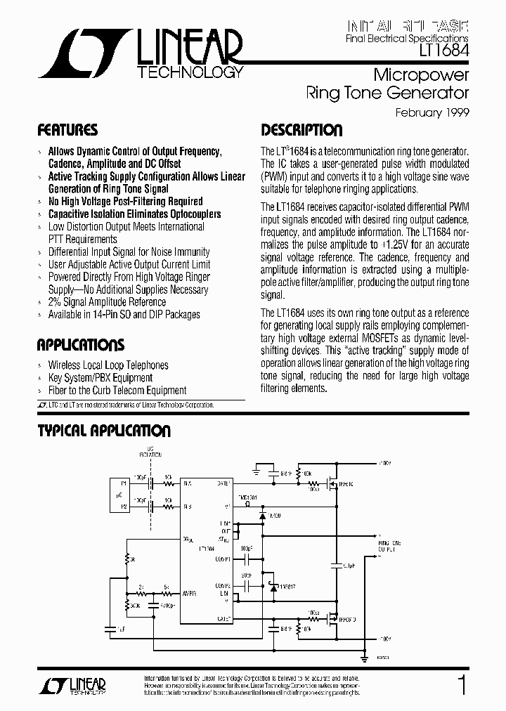 LT1684_262505.PDF Datasheet