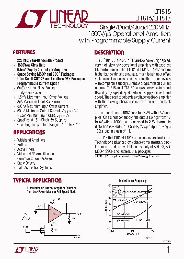 LT1815_278245.PDF Datasheet
