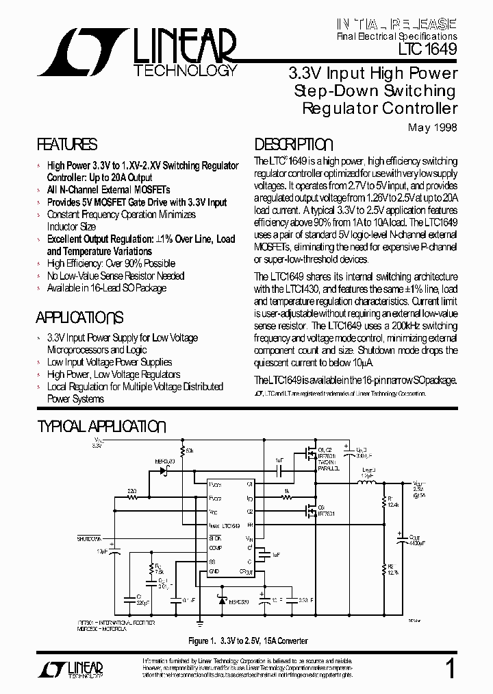 LTC1649_226327.PDF Datasheet
