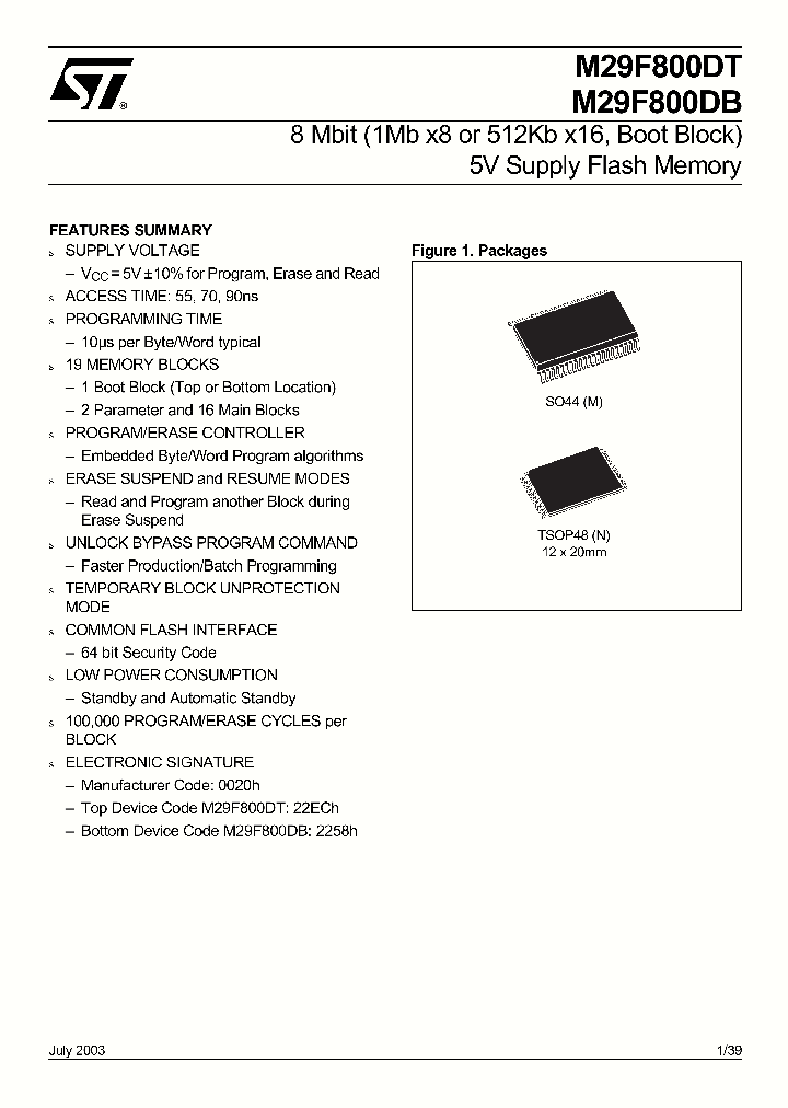 M29F800D_295134.PDF Datasheet