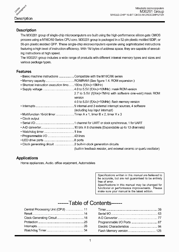 M30201GROUP_289587.PDF Datasheet