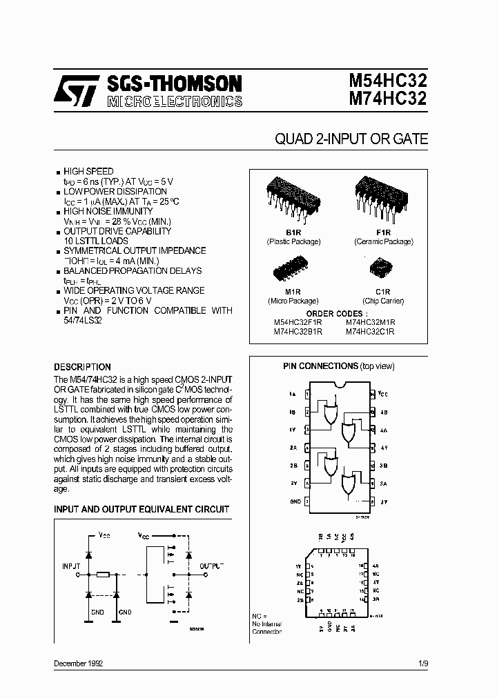 M74HC32B1R_18768.PDF Datasheet