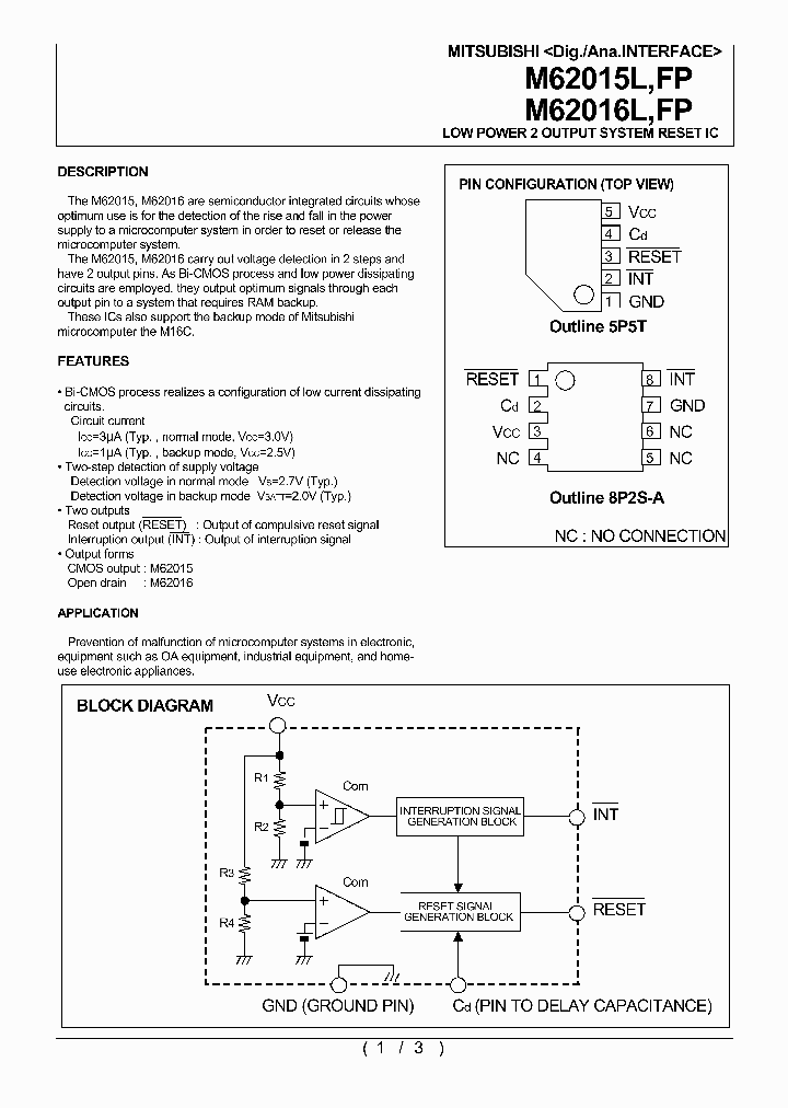 M62016FP_290698.PDF Datasheet
