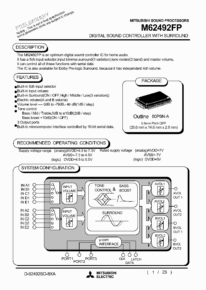 M62492FP_242415.PDF Datasheet