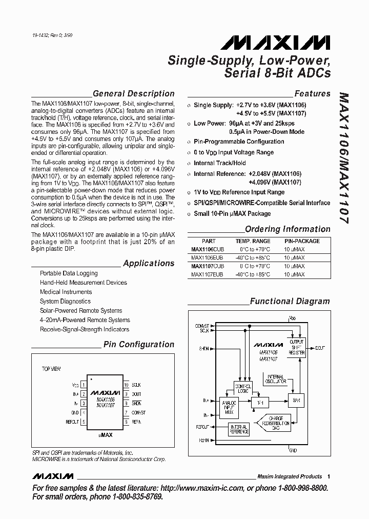 MAX1106EUB_270196.PDF Datasheet