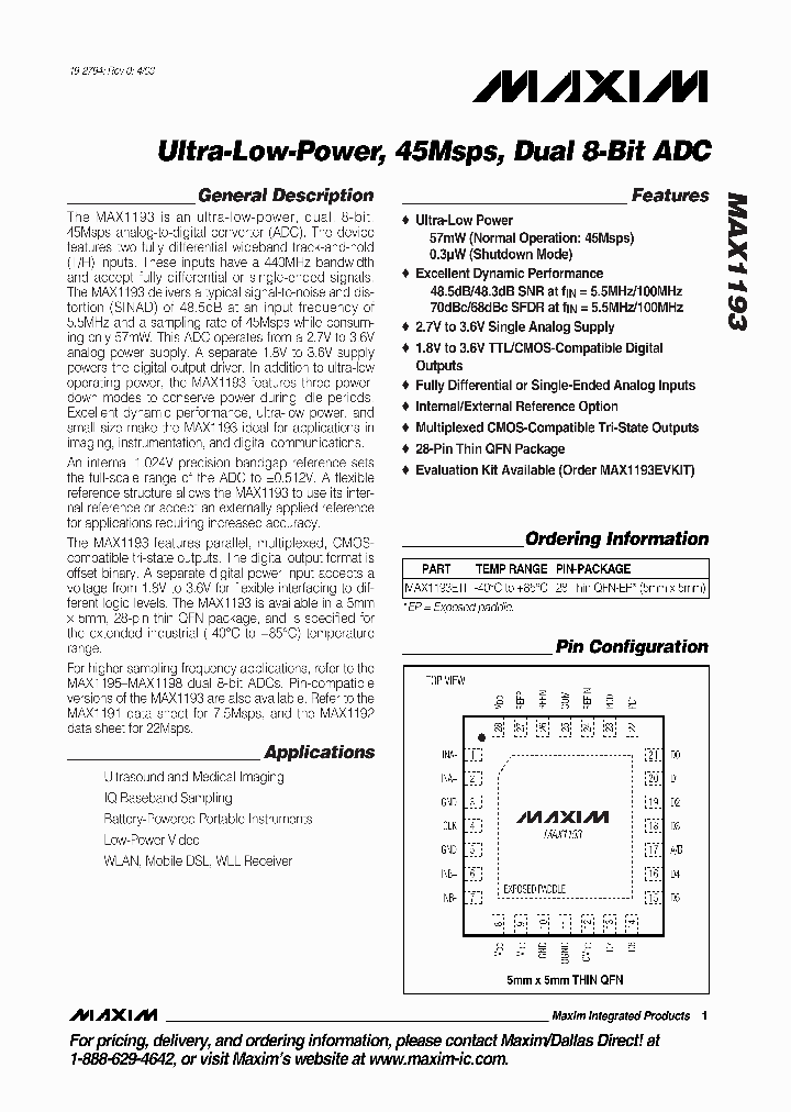 MAX1193_275745.PDF Datasheet