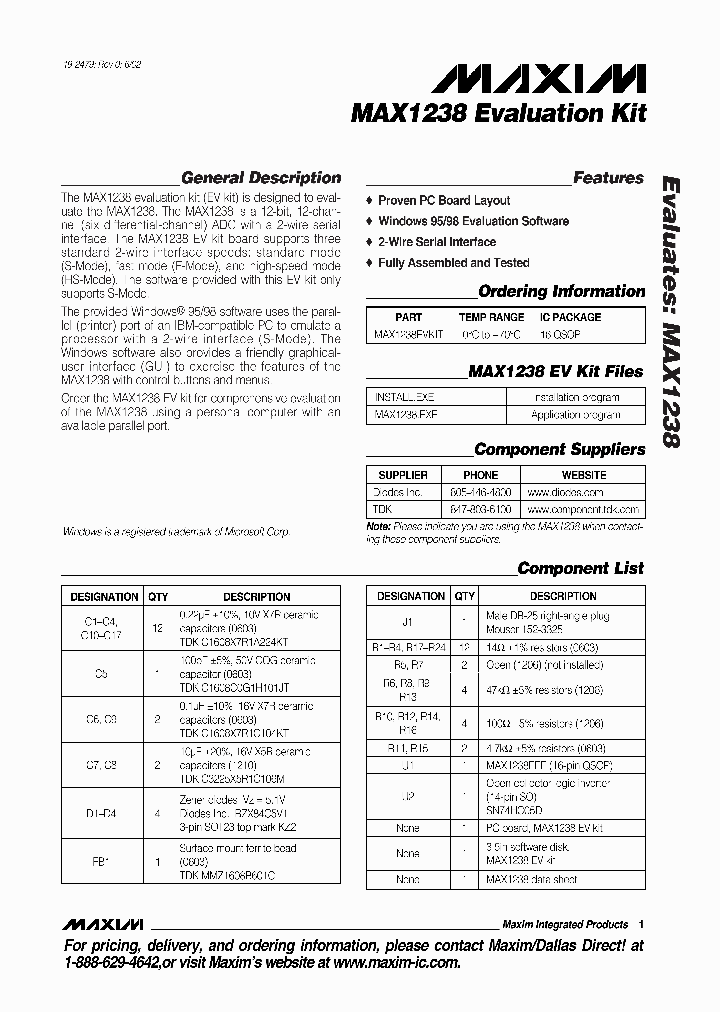 MAX1238EVKIT_282788.PDF Datasheet