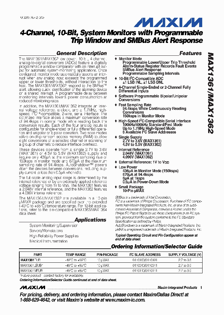 MAX1361_238504.PDF Datasheet