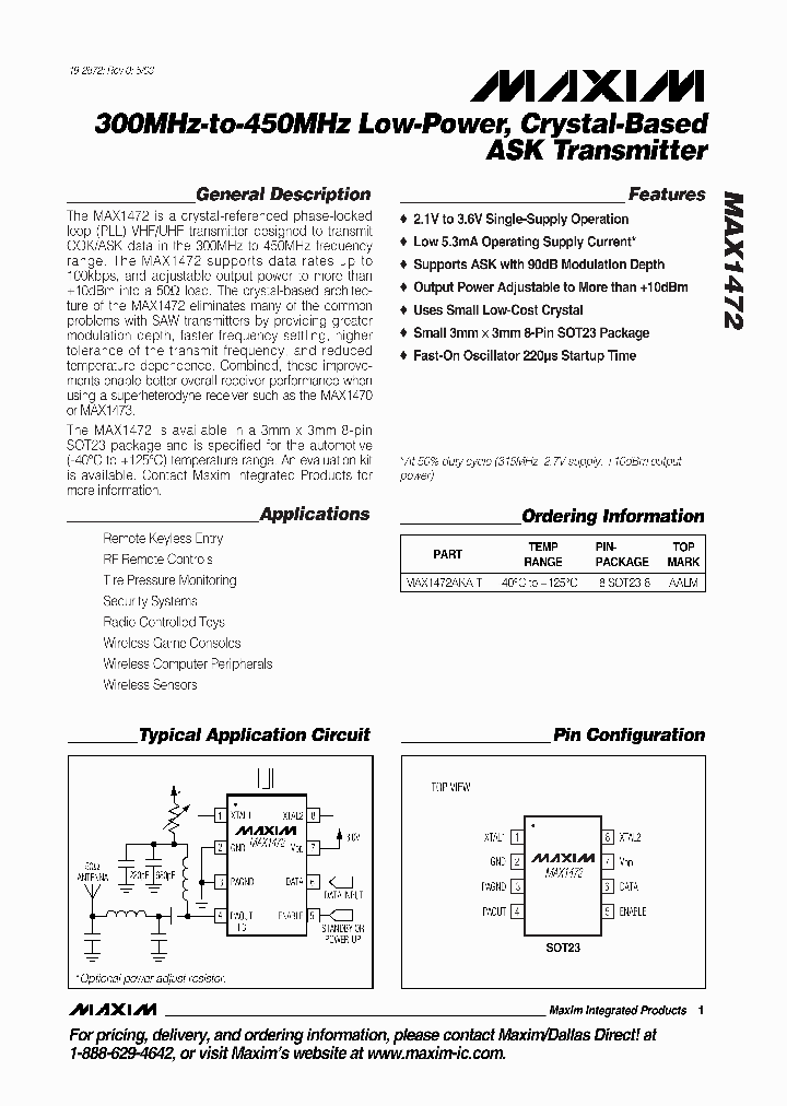 MAX1472_133676.PDF Datasheet