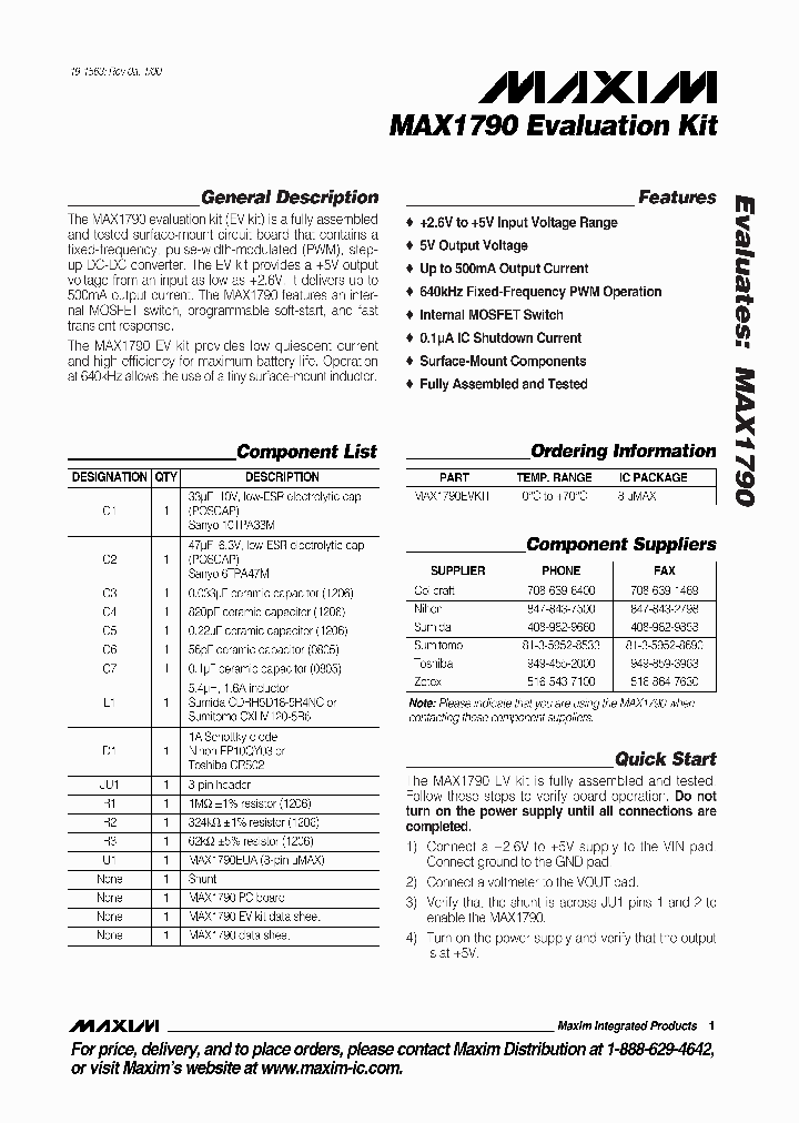 MAX1790EVKIT_281302.PDF Datasheet