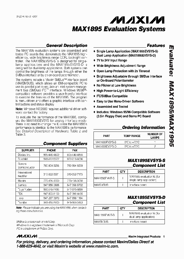 MAX1895EVSYS_239362.PDF Datasheet