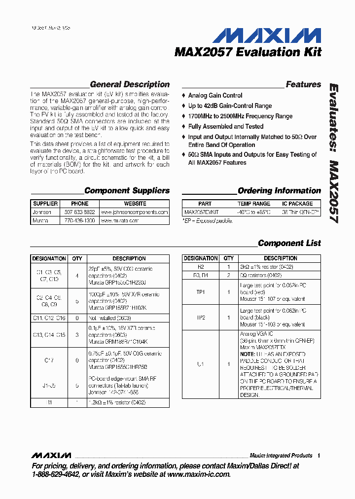 MAX2057EVKIT_255361.PDF Datasheet