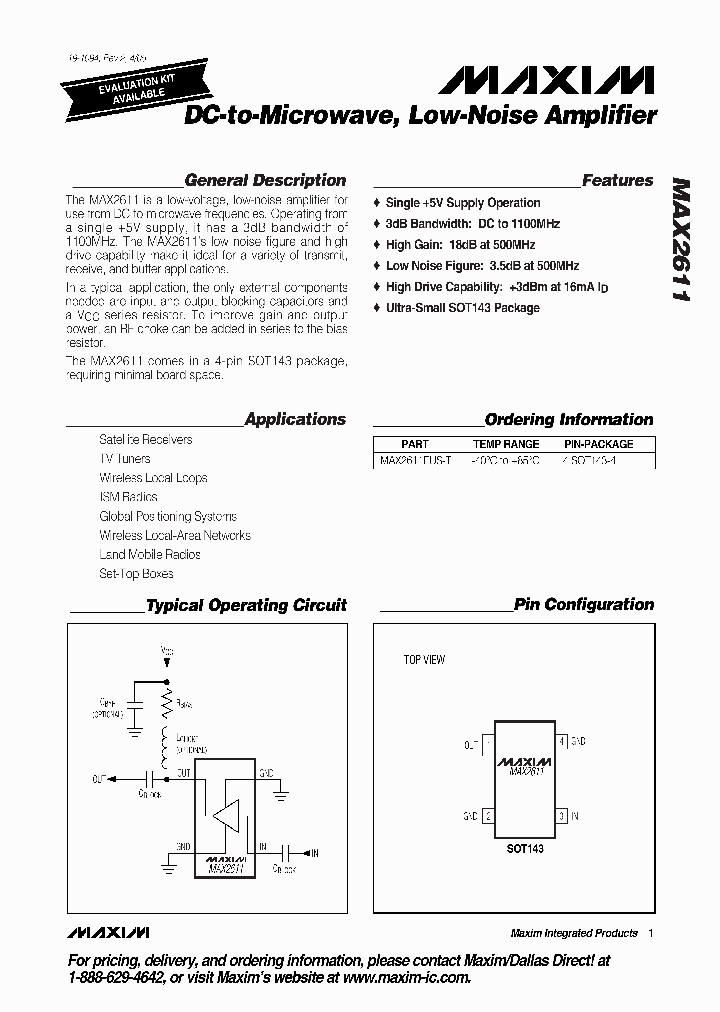 MAX2611_287365.PDF Datasheet