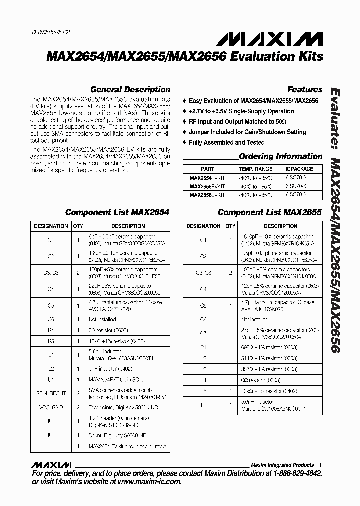 MAX2655EVKIT_291370.PDF Datasheet