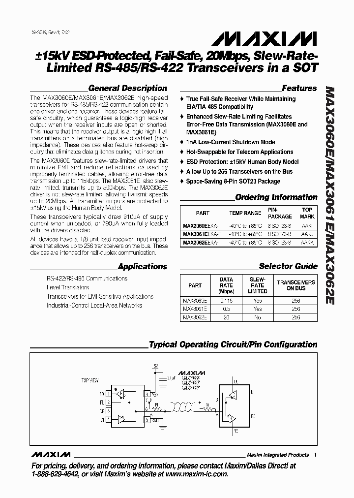 MAX3061E_297043.PDF Datasheet