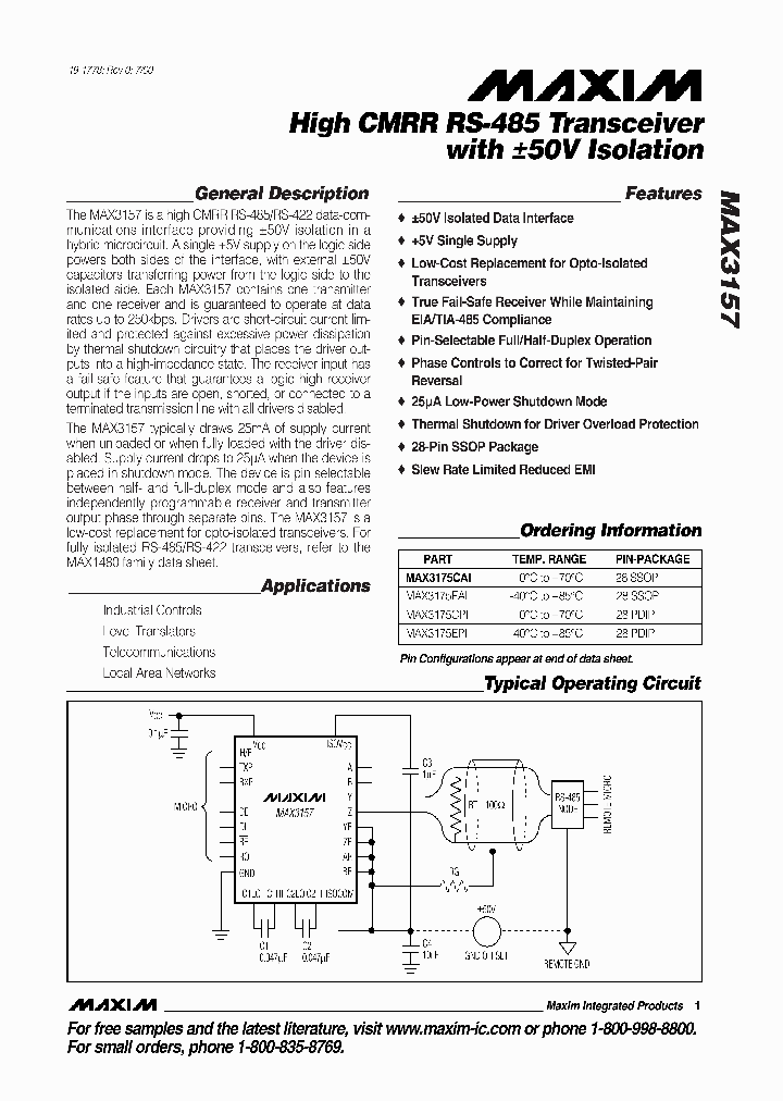 MAX3157_298287.PDF Datasheet