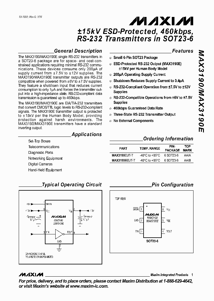 MAX3190E_241144.PDF Datasheet