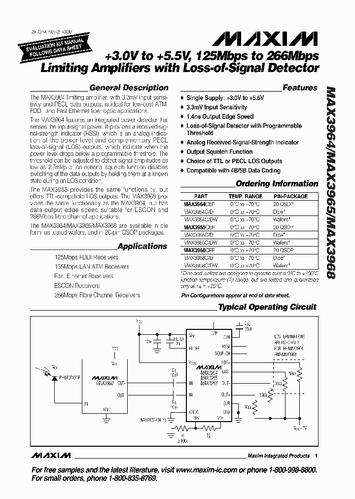 MAX3968_276338.PDF Datasheet