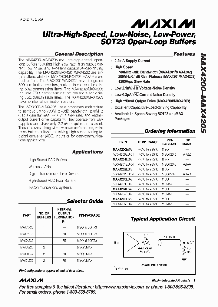 MAX4200_47332.PDF Datasheet