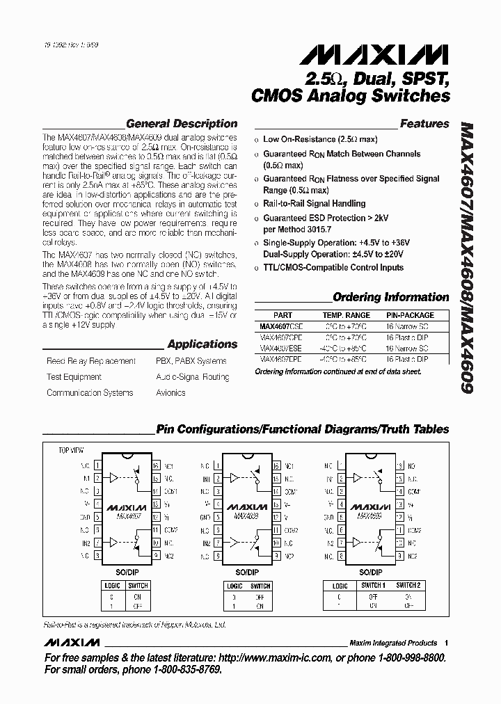 MAX4608_225936.PDF Datasheet