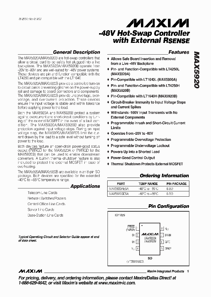 MAX5920_271104.PDF Datasheet