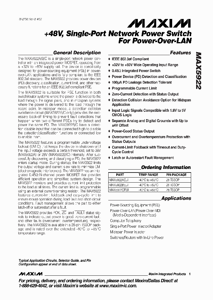 MAX5922_271107.PDF Datasheet