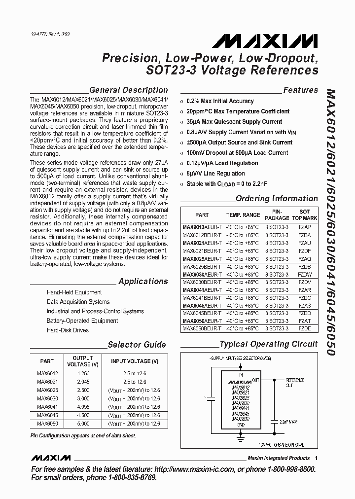 MAX6030_275771.PDF Datasheet